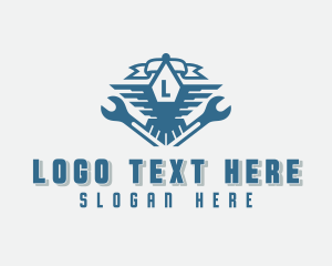 Industrial - Wrench Tools Wings logo design