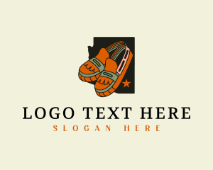 Saguaro Cactus - Moccasins Arizona Shoes logo design