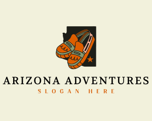 Arizona - Moccasins Arizona Shoes logo design