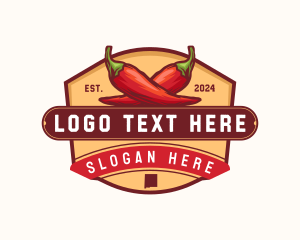 Map - New Mexico Spicy Chili logo design