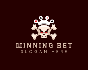 Bet - Skull Gambling Game logo design