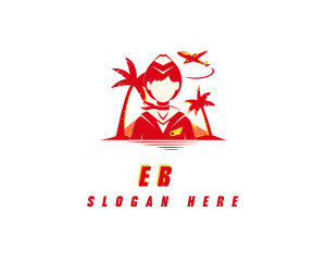 Flight Tour Stewardess Logo