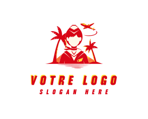 Flight Tour Stewardess Logo