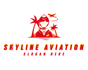Flight - Flight Tour Stewardess logo design