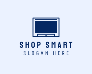 Minimalist Smart TV  logo design