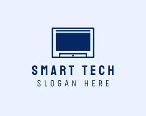 Smart - Minimalist Smart TV logo design