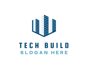 Infrastructure - Industrial Infrastructure Building logo design