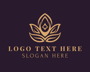 Premium - Lotus Leaf Spa logo design