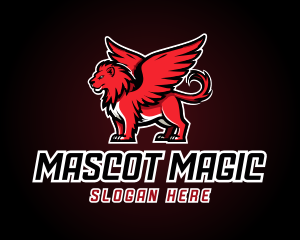 Red Griffin Mascot logo design