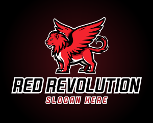 Red Griffin Mascot logo design