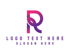 Letter R - Gradient Modern Brand Letter R logo design
