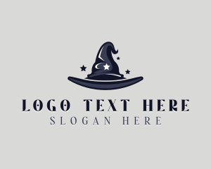 Witch - Wizard Magician Hat logo design