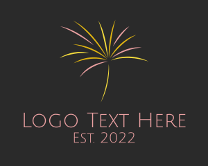 Sparkler - New Year Holiday Fireworks logo design