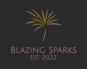 New Year Holiday Fireworks  logo design