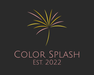 New Year Holiday Fireworks  logo design