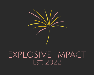 New Year Holiday Fireworks  logo design