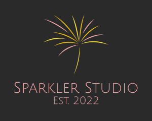 New Year Holiday Fireworks  logo design