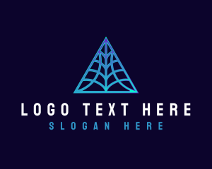 Cyber Technology Pyramid logo design