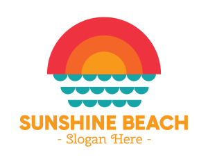 Summer - Summer Ocean Sunset logo design