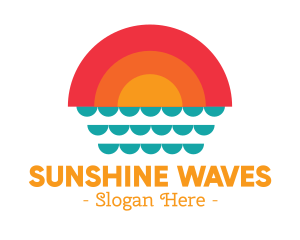 Summer - Summer Ocean Sunset logo design