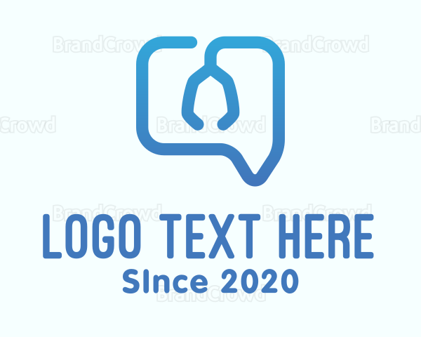 Blue Medical Consultation Chat Logo