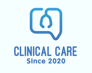 Blue Medical Chat logo design