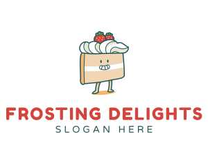 Frosting - Cute Cake Slice logo design