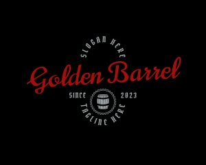 Whiskey - Gothic Barrel Business logo design