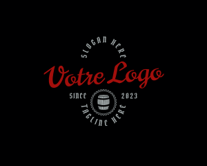 Whiskey - Gothic Barrel Business logo design