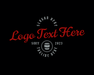 Whiskey - Gothic Barrel Business logo design