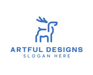 Wild Animal Deer logo design