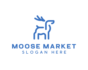 Moose - Wild Animal Deer logo design