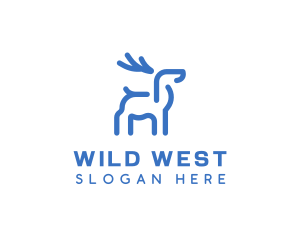 Wild Animal Deer logo design