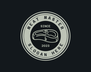 Pork Ham Steak Meat logo design