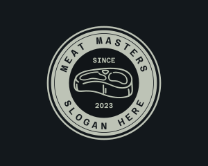 Pork Ham Steak Meat logo design