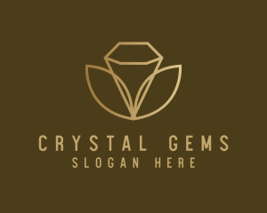 Diamond Lotus Flower logo design