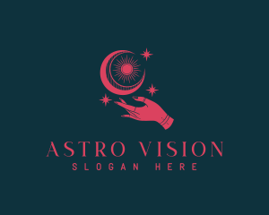 Astrology Cosmic Hand logo design