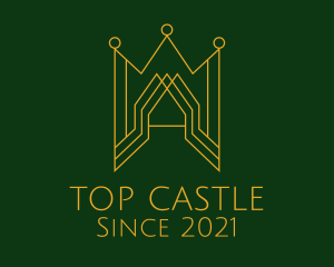 Gold Castle Crown  logo design