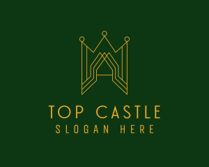 Gold Castle Crown  logo design