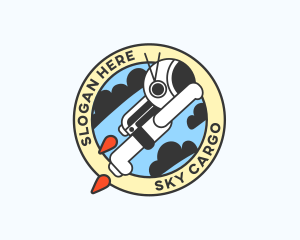 Astronaut Spaceman Suit logo design