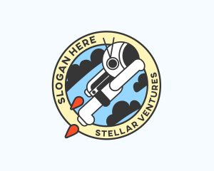 Astronaut Spaceman Suit logo design
