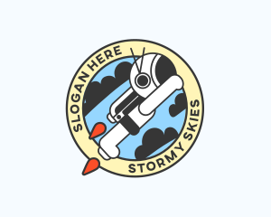 Astronaut Spaceman Suit logo design