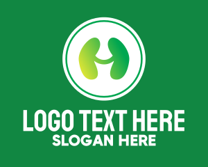 Artery - Green Kidney Organ logo design