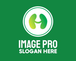 Green Kidney Organ logo design