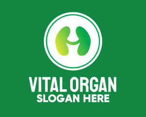 Kidney - Green Kidney Organ logo design