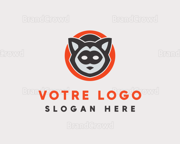 Wild Raccoon Mask Logo