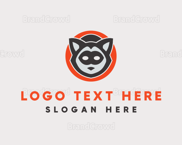 Wild Raccoon Mask Logo