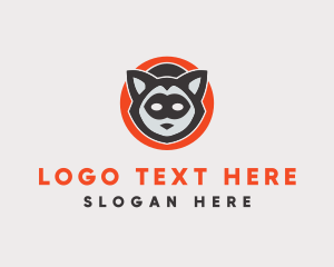 Raccoon - Wild Raccoon Mask logo design