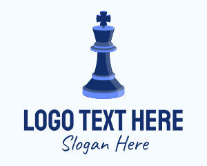 Isometric - Isometric King Chess Piece logo design