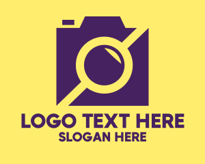 Instagram Vlogger - Blue Geometric Camera logo design